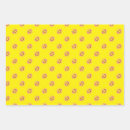 Recherche de visage jaune papier cadeau Motif