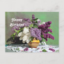 Recherche de lilas et blanc vœux cartes Bouquet