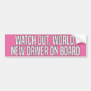 Zoek naar nieuwe bestuurders bumperstickers Leerling bestuurder