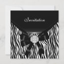 Recherche de zèbre blanc noir invitations Élégant