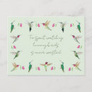 Recherche de colibri mignon cartes postales Vert