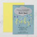 Recherche de douche pour le bébé invitations Jaune