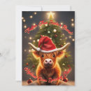 Recherche de vache noël cartes Chapeau de père noël