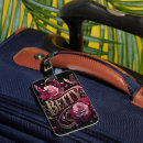 Recherche de coeur floral bagages étiquettes Monogramme