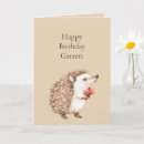 Recherche de hérisson anniversaire cartes Rouge