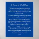 Recherche de paix monde posters Prière