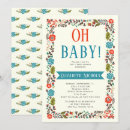Recherche de olive green baby shower invitations Floral