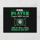 Recherche de joueur de billard cartes postales Balle