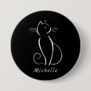 Recherche de chat blanc badges Minimaliste
