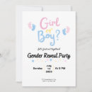 Recherche de boy or girl gender reveal invitations Rose et bleu