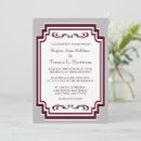 Recherche de maroon border invitations Élégant