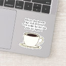 Recherche de café drôle autocollants Rétro