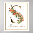 Recherche de lettre florale posters Peinture murale