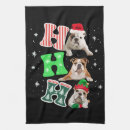Recherche de bouledogue anglais cuisine linges Noël