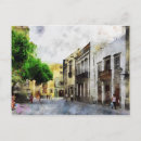 Recherche de las palmas cartes postales Aquarelle