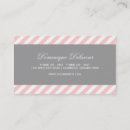 Recherche de rayure rose cartes visite Élégant