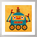Recherche de robot mignon posters Rétro