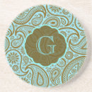 Zoek naar blauw patroon onderzetters Naadloos