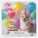 Recherche de anniversaire de corgi autocollants Fête d'anniversaire
