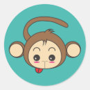 Recherche de singe heureux autocollants Drôle