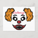 Recherche de visage de clown cartes postales Drôle