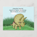 Recherche de dinosaure heureux cartes postales Vert