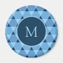 Recherche de motif triangles magnets Bleu
