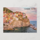 Recherche de terre italie cinque cartes postales Manarola