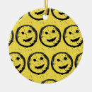 Recherche de visage de sourire ornements Jaune