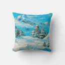 Recherche de paysage de montagne coussins Aquarelle