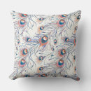 Recherche de paon blanc coussins Aquarelle
