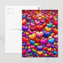 Recherche de coeur coloré cartes postales Vacances