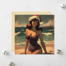 Recherche de pin up vœux cartes Plage