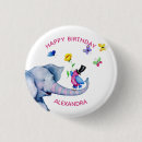 Recherche de éléphant avec des fleurs badges Bébé