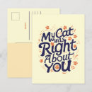 Recherche de citation drôle de chat cartes postales Pour amateur de chats
