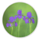 Recherche de fleurs violettes boutons et poignées de porte Iris