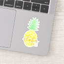 Recherche de ananas hawaïen autocollants Aquarelle