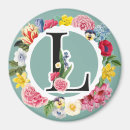 Recherche de lettres fleuries magnets Monogramme