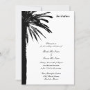 Recherche de palmier mariage invitations Noir