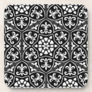 Recherche de lis dessous de verres Noir et blanc