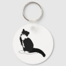 Zoek naar zwart witte katten sleutelhangers Zwart en wit