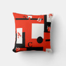 Recherche de abstrait noir et blanc coussins Rouge
