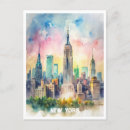 Recherche de peinture de new york cartes postales Aquarelle