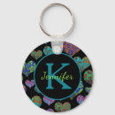 Recherche de coeur floral porteclés Coloré