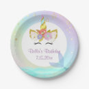 Recherche de licorne assiettes Licorne d'arc en ciel