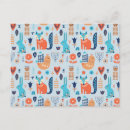Recherche de motif renard cartes postales Floral