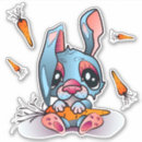 Zoek naar wortels stickers Konijn