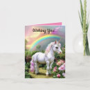 Recherche de licornes vœux cartes Girl
