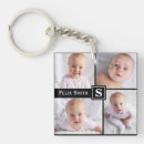Recherche de monogrammes faits sur commande porteclés Noir et blanc