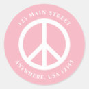Recherche de signe hippie autocollants Rétro